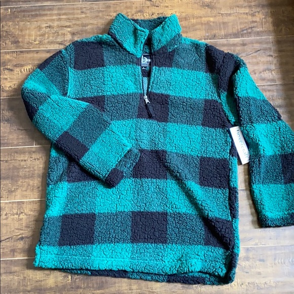 Sweaters | Nwt Fuzzy Plaid Pullover 